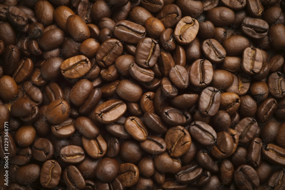 Top view of raw coffee beans. KI generiert, generiert AI generated Top view of raw coffee beans. KI generiert, generiert AI generated