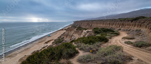 Obraz na płótnie Bluffs overlooking California's Pacific Ocean w salonie
