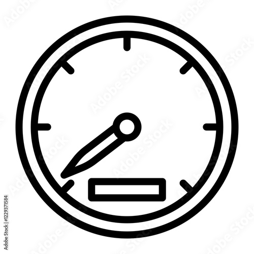 Odometer Vector Line Icon Design