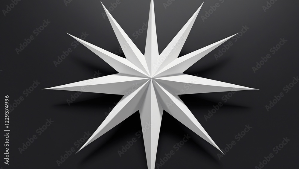 Obraz premium black and white star
