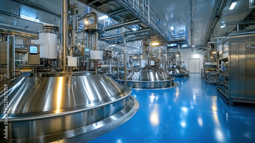 the interior of a modern factory