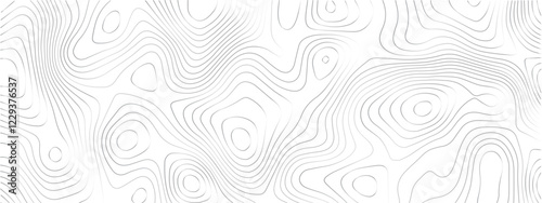 "Abstract Transparent PNG Topographic Map with Wavy Lines and a Crisp White Background, Crafted for Modern, Sleek Graphic Design Projects Focused on Cartography, Mapping, and Geospatial Visualization"