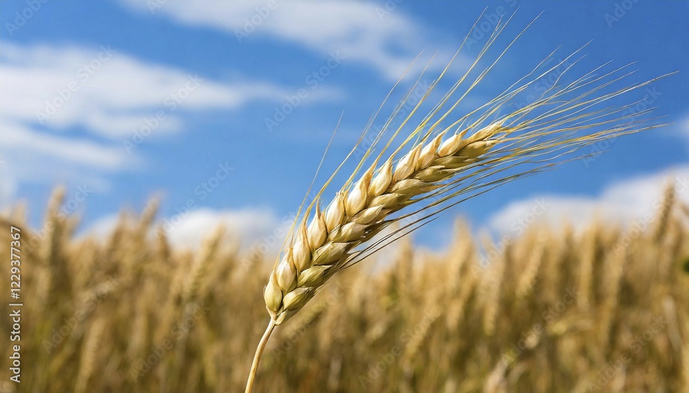 AI generated, A single ear in the cornfield, Barley AI generated, A single ear in the cornfield, Barley