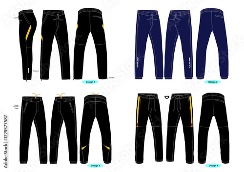 Training Long Pants Design Mockup