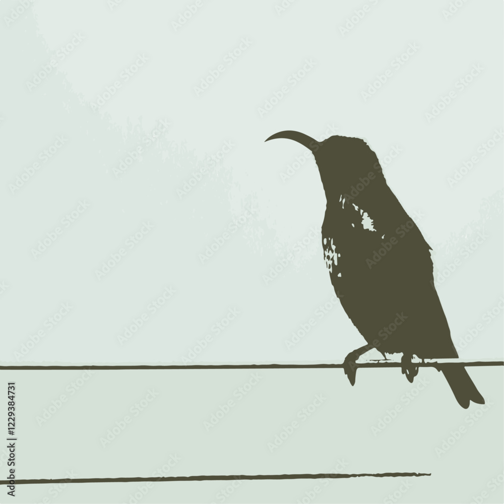 Fototapeta premium sunbird on a wire