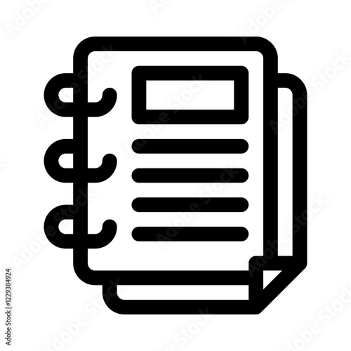 affirmation journal line icon