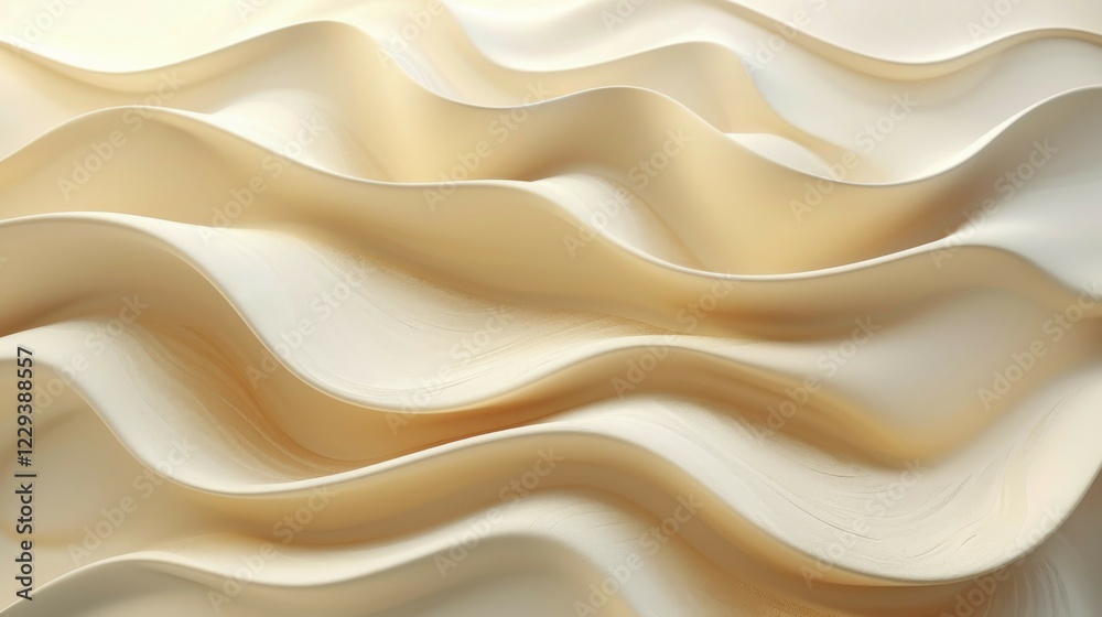 Abstract beige and cream wavy patterns with a soft, serene, and minimalist feel, AI generated Abstract beige and cream wavy patterns with a soft, serene, and minimalist feel, AI generated