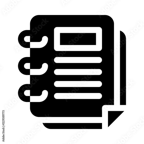 affirmation journal glyph icon