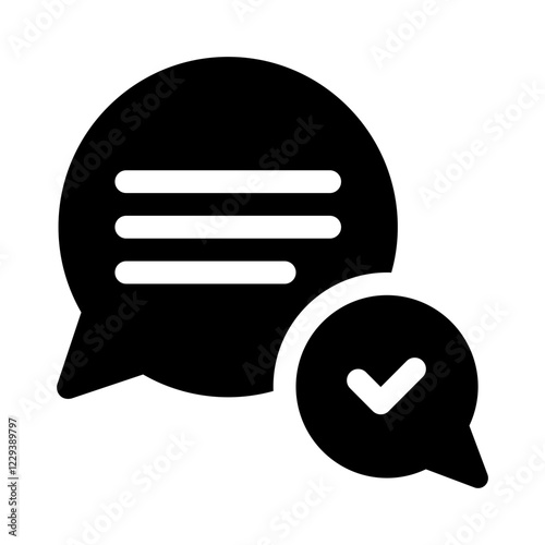 confidence affirmations glyph icon