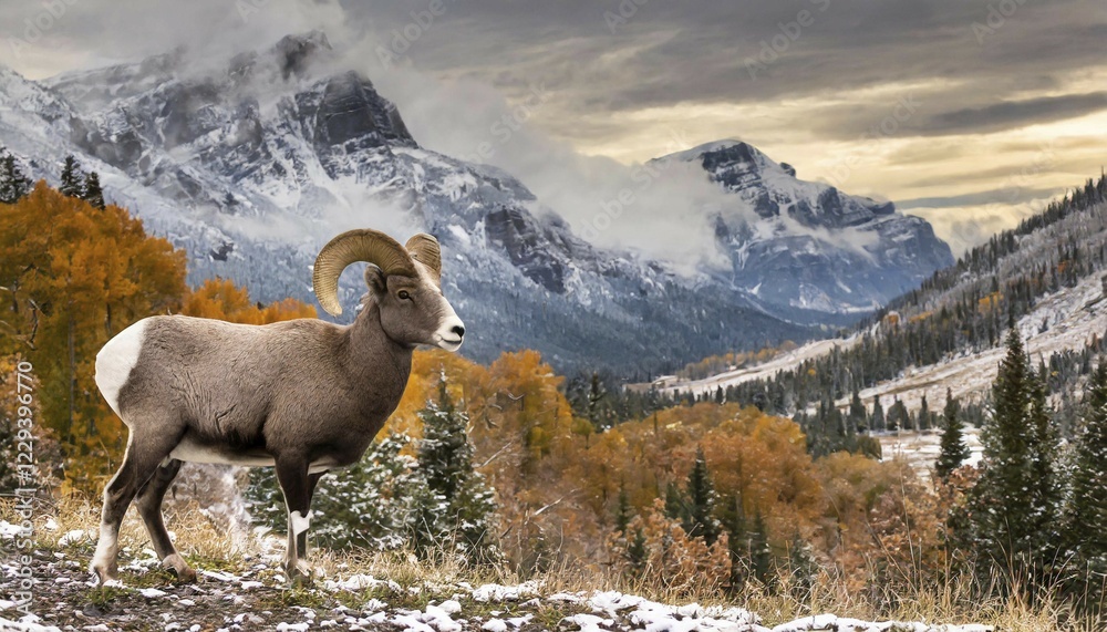AI generated, animal, animals, mammal, mammals, biotope, habitat, one, individual, foraging, wildlife, bighorn sheep (Ovis canadensis) AI generated, animal, animals, mammal, mammals, biotope, habitat, one, individual, foraging, wildlife, bighorn sheep (Ovis canadensis)