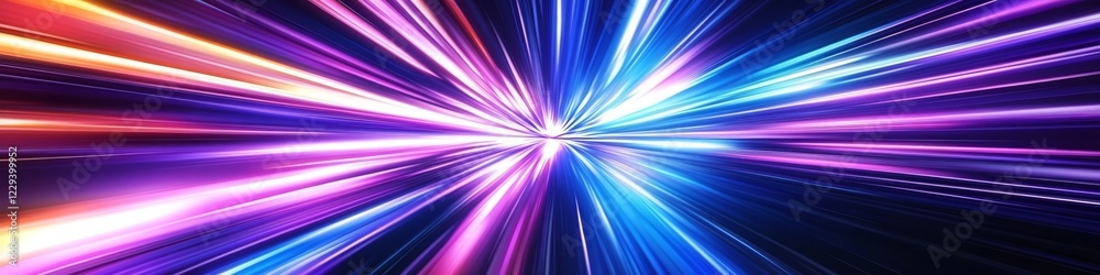 Vivid Neon Tunnel Abstract with Flowing Lines of Blue, Purple, Pink, and Orange, Forward Motion Vivid Neon Tunnel Abstract with Flowing Lines of Blue, Purple, Pink, and Orange, Forward Motion
