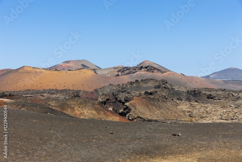 Photography Lava rocks, mountains, National Park Montana del Fuego de Timanfaya, Lanzarote,