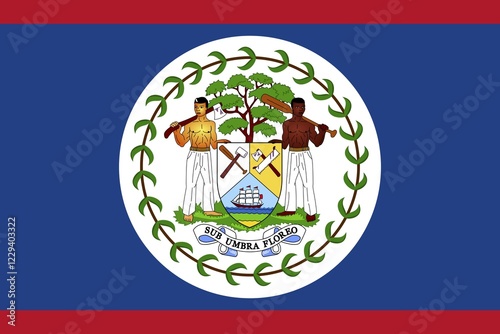 Obraz na płótnie Flag of Belize, Vector illustration w salonie