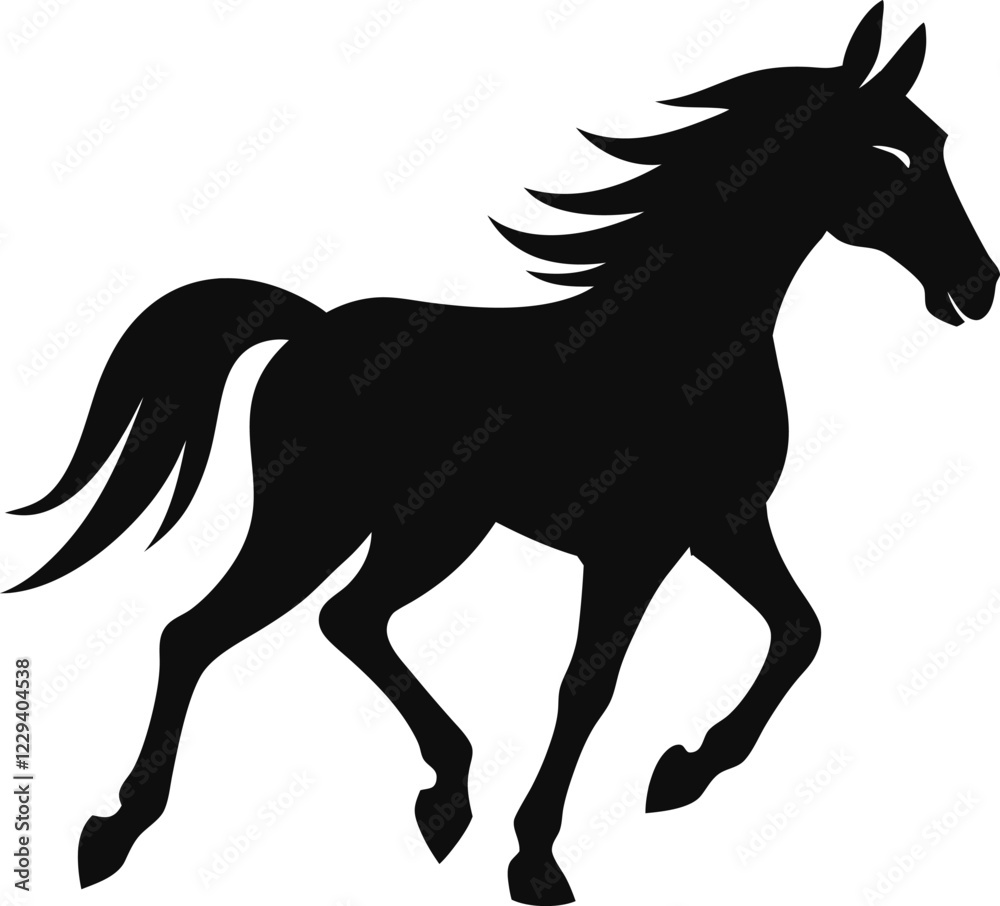 Obraz premium horse silhouette vector design