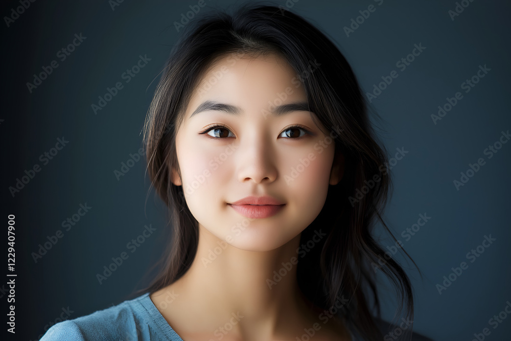 Beautiful portrait Asian woman with glowing skin. Beautiful portrait Asian woman with glowing skin.
