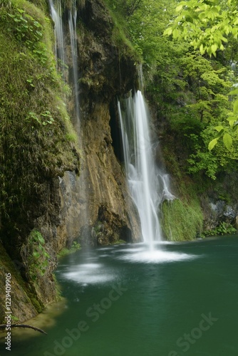 Waterfall, Plitvice Lakes National Park, Jezera, Lika-Senj County, Croatia, Europe