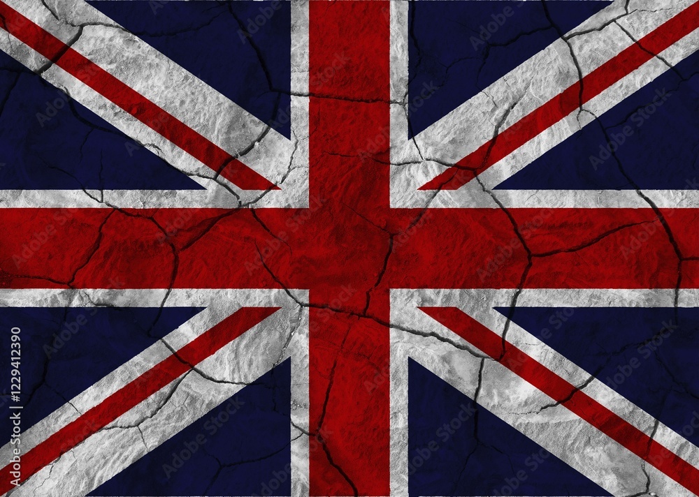 Fototapeta premium Great britain flag with texture on background