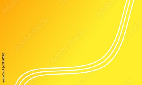Abstract Yellow Gradient Background with Curved Lines