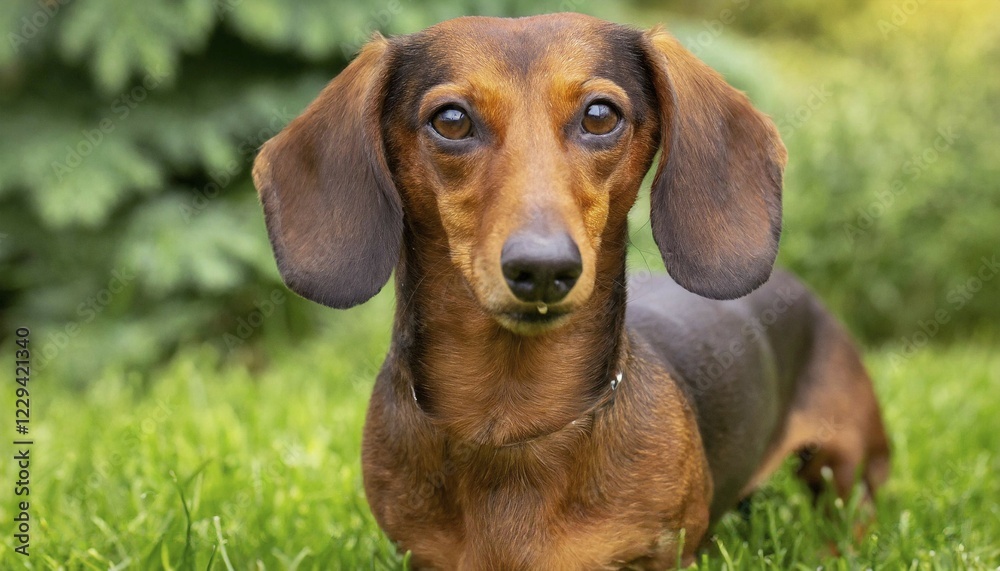 Pets, dog, portrait of his dachshund, AI-generated, AI generated Pets, dog, portrait of his dachshund, AI-generated, AI generated