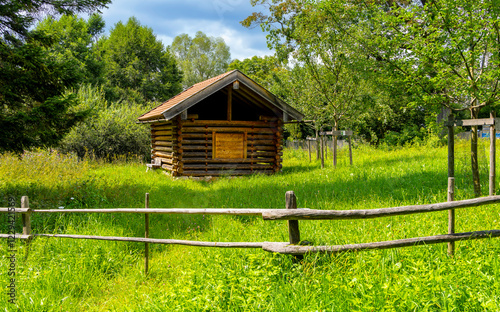 Holzzaun an einem Gartengrundstück, Bayern, Deutschland photo