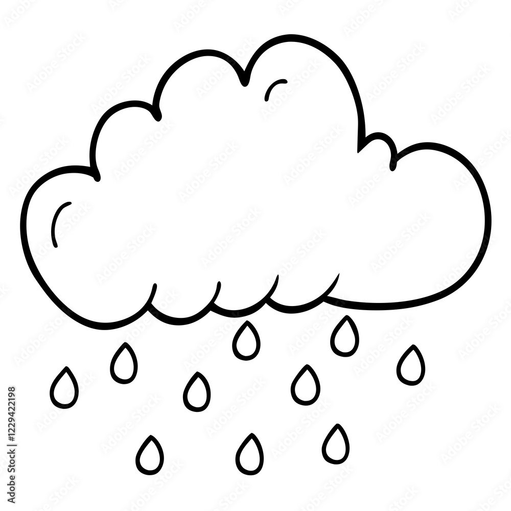 Cloud Drizzling Love Line Art Design Cloud Drizzling Love Line Art Design