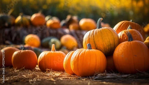 Pumpkins in Autumn Harvest photo