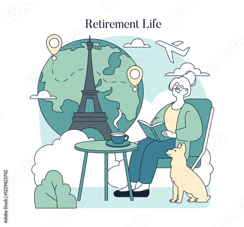 Life Moments. Flat Vector Illustration