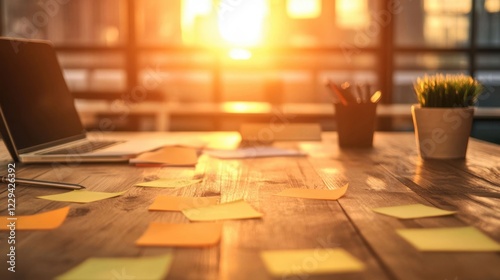 Entrepreneurs Brainstorming at a Coworking Space During Sunset