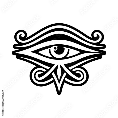 Horus tattoo icon in filled style