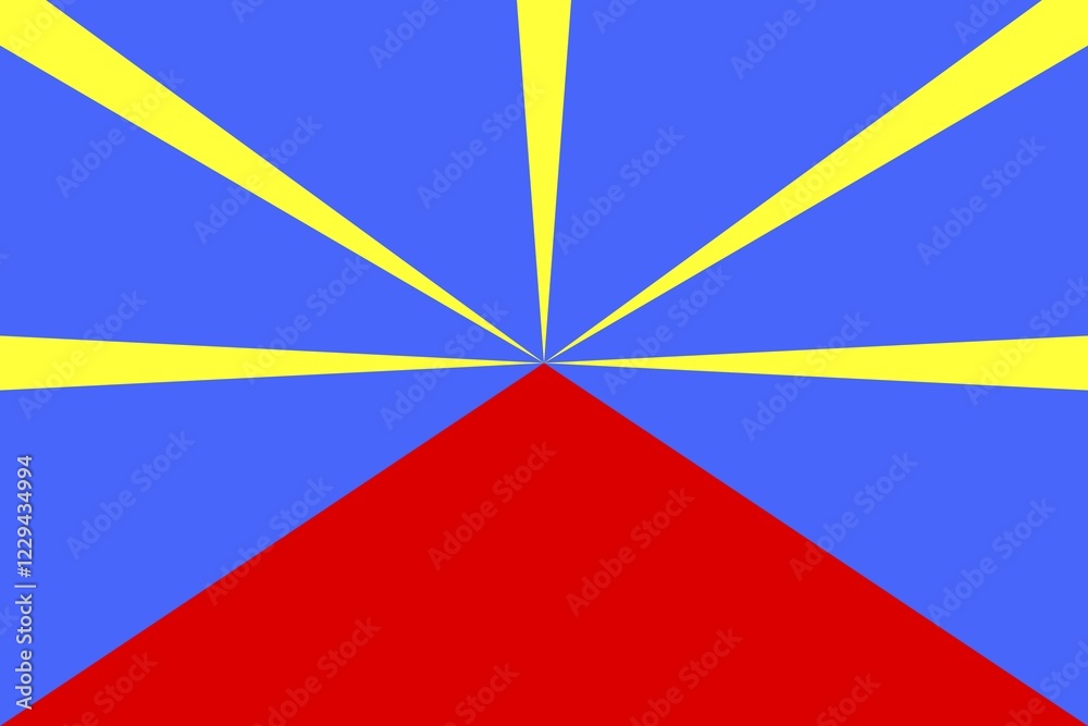 Flag of Reunion, Vector illustration