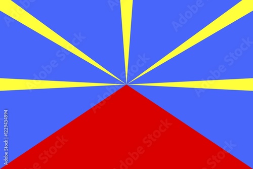 Flag of Reunion, Vector illustration