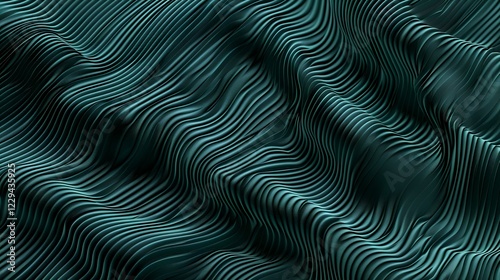 Wallpaper Mural Abstract teal wave pattern texture background; ideal for website design, presentations, and tech visuals Torontodigital.ca