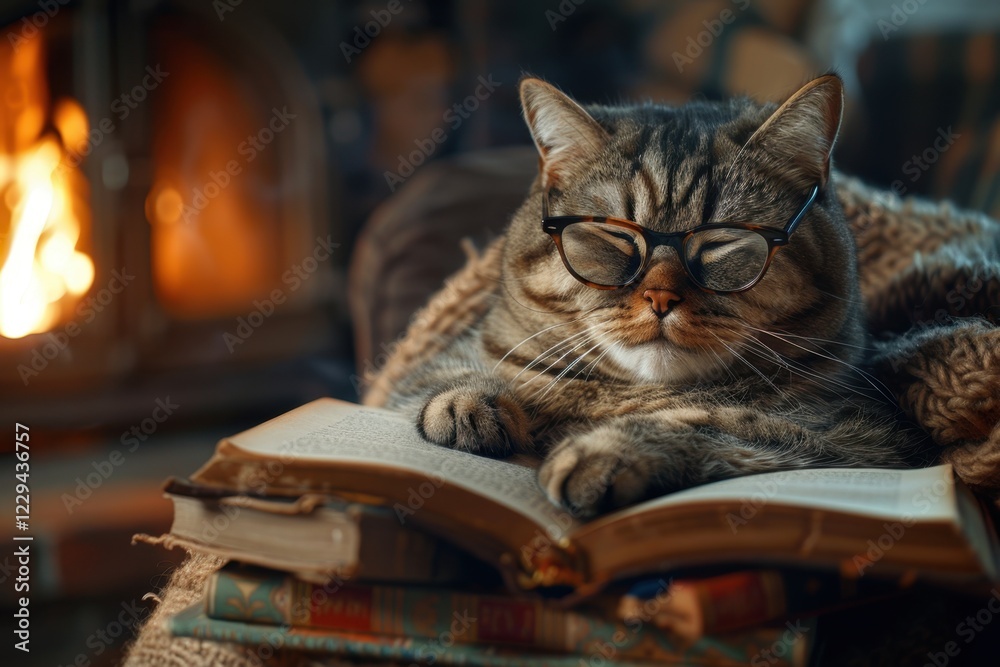 There is a cat that is laying down on a book, animal background There is a cat that is laying down on a book, animal background
