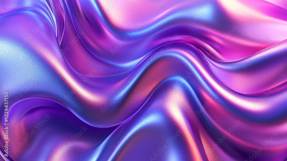 Fototapeta premium Render stunning 3D folds of black silk across the full screen, resembling an elegant, clean fabric background. The simple, soft backdrop features smooth, wave-like folds reminiscent of a liquid