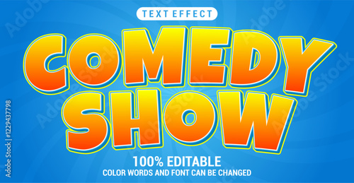 Editable Comedy show text style effect