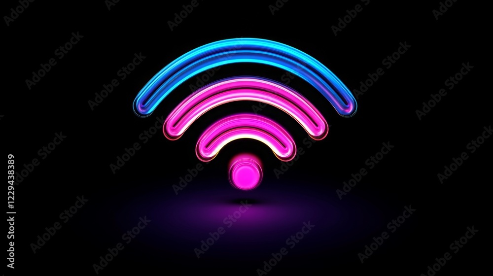 Wi-Fi symbol with bright visual design represents seamless connectivity and modern communication technology. Emphasizing the importance of wireless networks in today's digital world. Wi-Fi symbol with bright visual design represents seamless connectivity and modern communication technology. Emphasizing the importance of wireless networks in today's digital world.