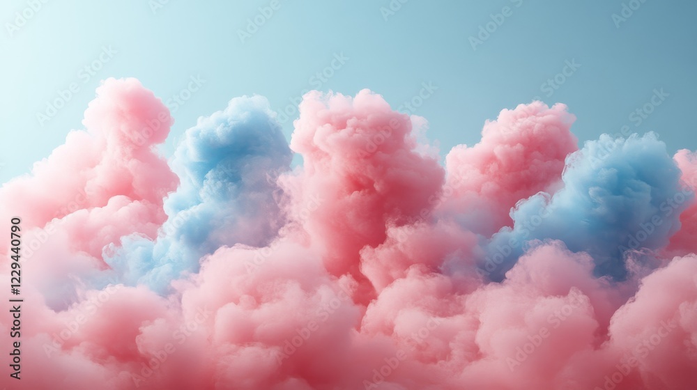 Colorful clouds rising sky digital art soft atmosphere aerial view dreamy concept Colorful clouds rising sky digital art soft atmosphere aerial view dreamy concept