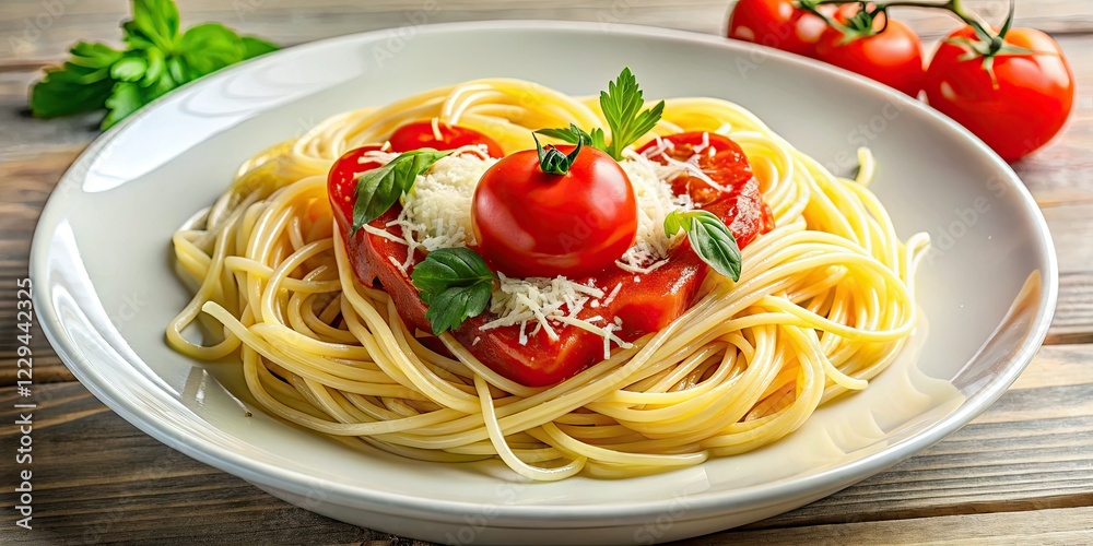Heart Tomato & Cheese Spaghetti - Delicious Italian Dish Photorealistic AI Art Heart Tomato & Cheese Spaghetti - Delicious Italian Dish Photorealistic AI Art