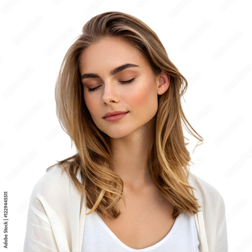 Woman with healthy hair and skin - coscmetic and beauty concept Woman with healthy hair and skin - coscmetic and beauty concept