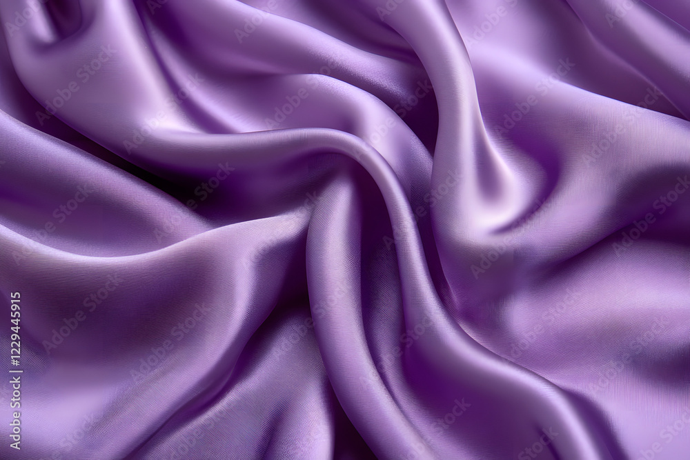 Fototapeta premium Purple Silk Satin Fabric with Smooth Flowing Texture, Perfect for Design and Marketing with copy space for your design