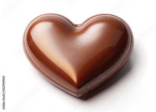 Milk Chocolate Heart Valentine's Day Photorealistic Product Shot