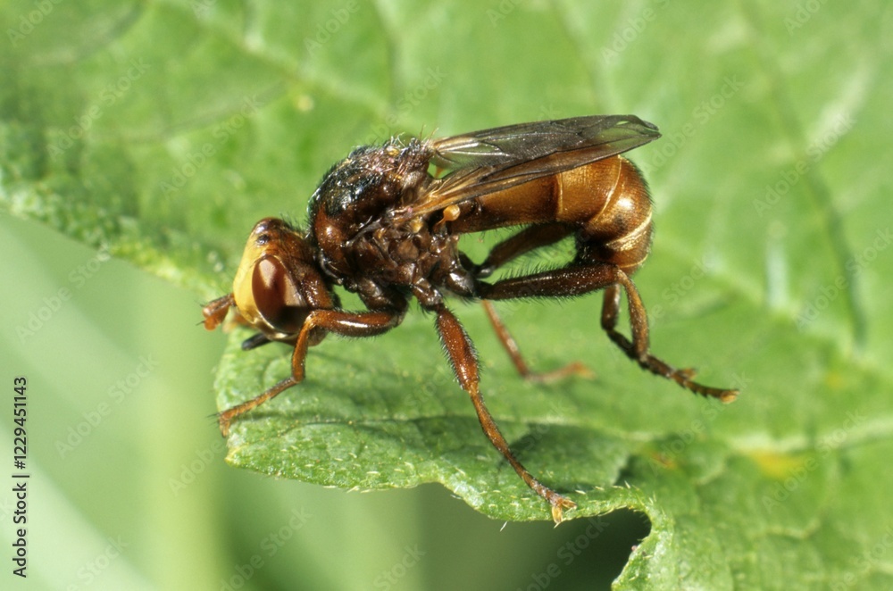 Fototapeta premium Thick-headed Fly (Sicus ferrugineus)