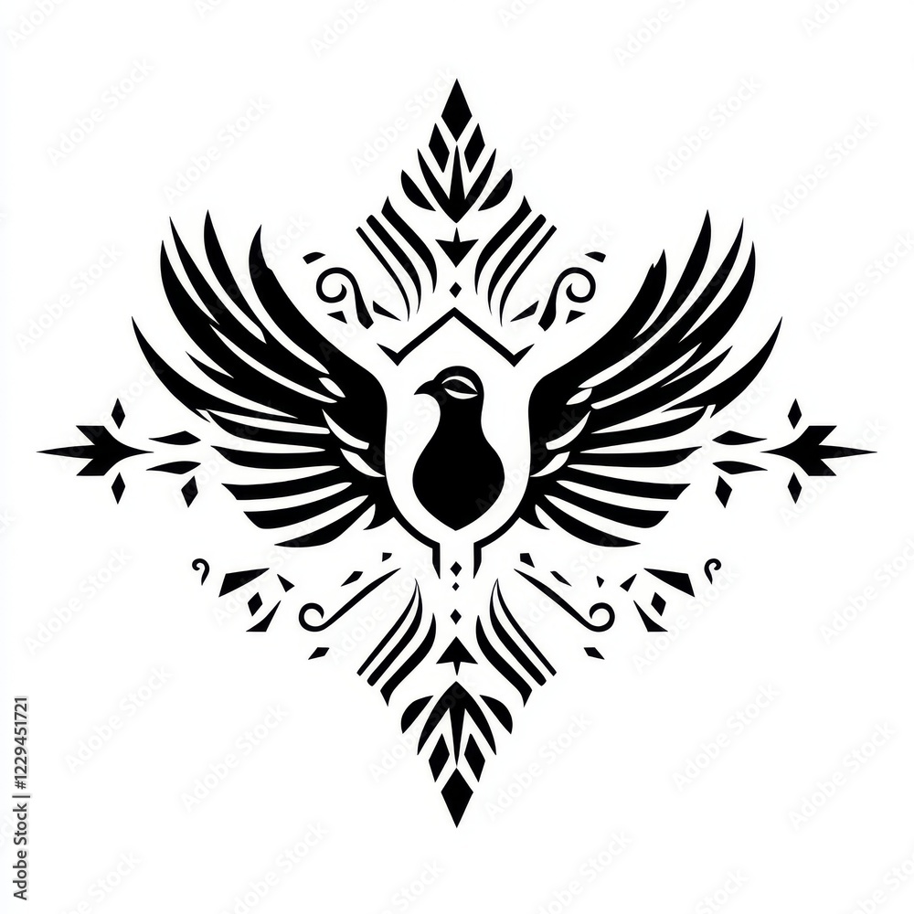 Triangle pattern with had drawn falcon. Sketch for print t shirt and tattoo art. coloring book.Sacred geometry. Masonic symbol. Eye of providance. boho chic. Astrology, alchemy, esoteric, occultism. Triangle pattern with had drawn falcon. Sketch for print t shirt and tattoo art. coloring book.Sacred geometry. Masonic symbol. Eye of providance. boho chic. Astrology, alchemy, esoteric, occultism.
