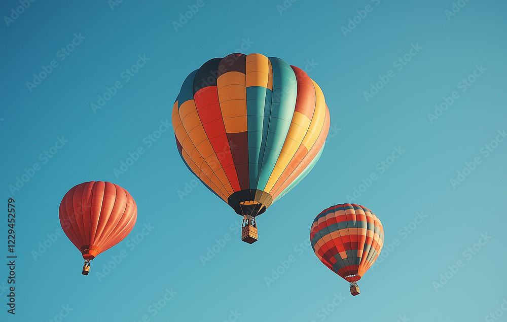 Colorful balloons flying in the sky on a sunny day. Vintage color tone. Retro style. Colorful balloons flying in the sky on a sunny day. Vintage color tone. Retro style.
