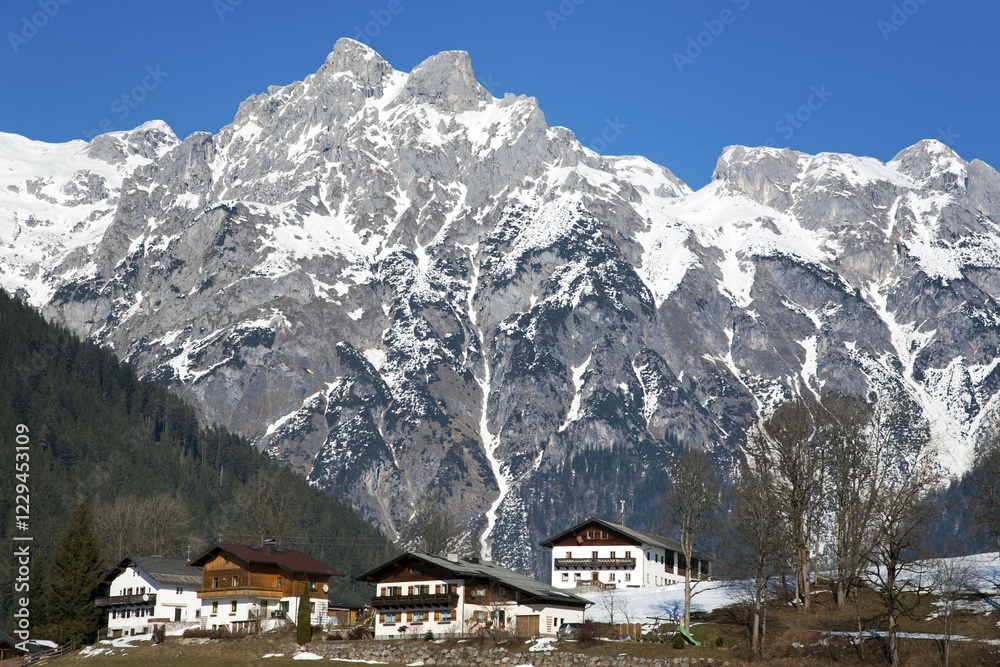 Fototapeta premium Mountain in the Austrian Alps in Werfen, Austria, Europe