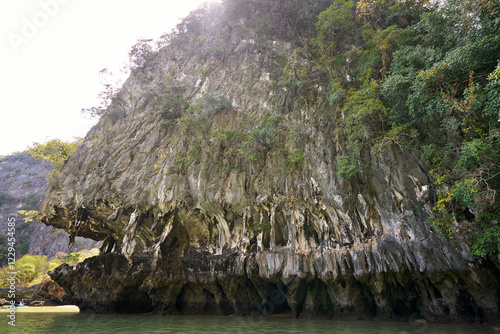 Piranha rock at the Phang Nga national park in Thailand photo