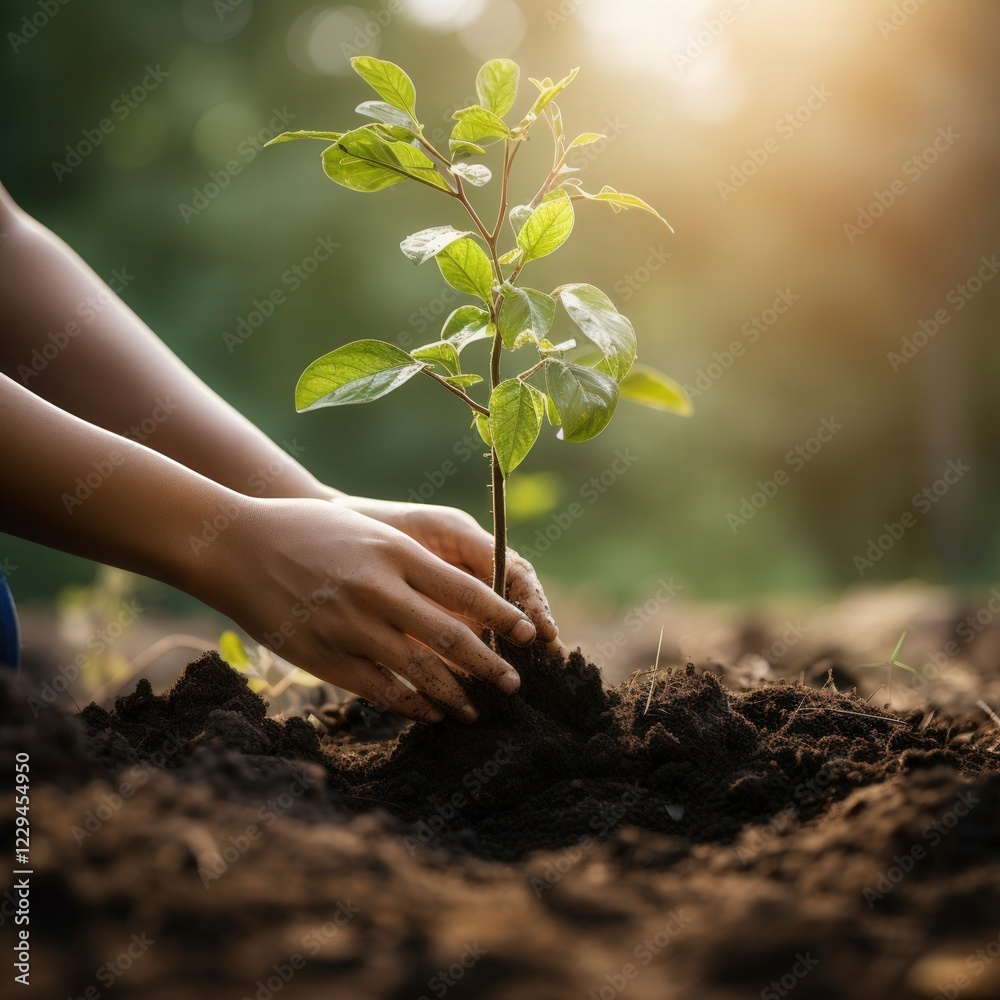 Fototapeta premium Planting a Tree