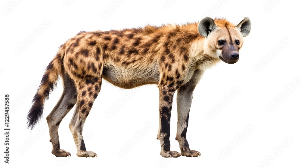 Hyena isolated over white background