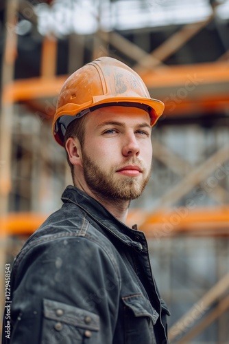 A Construction worker man in work clothes