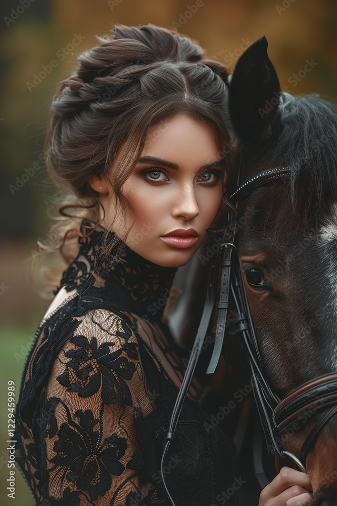 Obraz premium A Fashionable portrait of a beautiful young woman